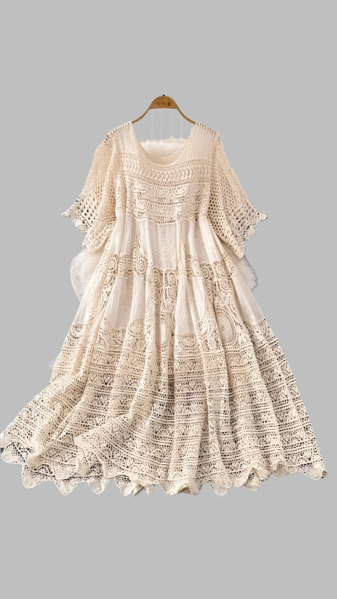 Loose U Neckline Lace Dress FC1869
