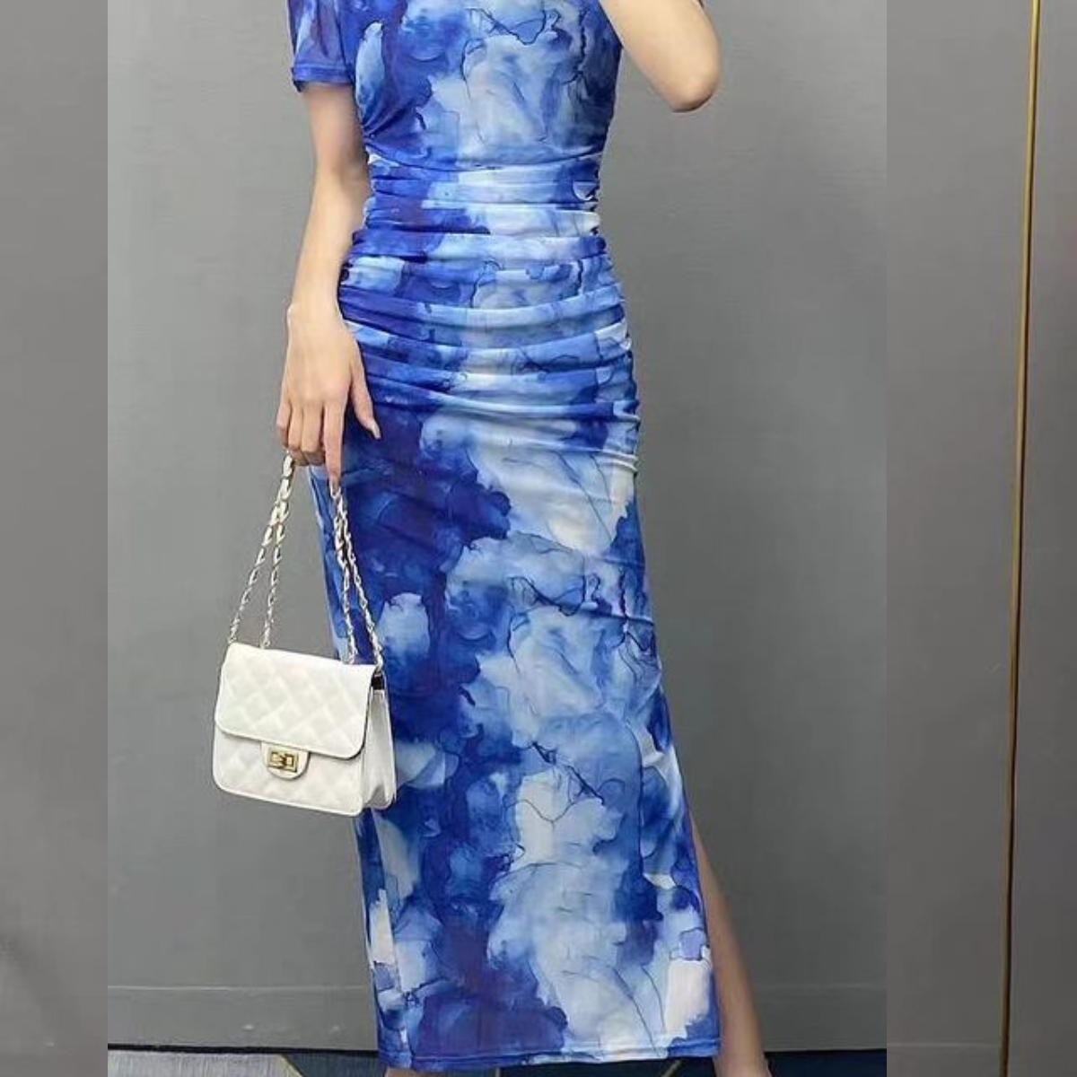 Marble Print Dress