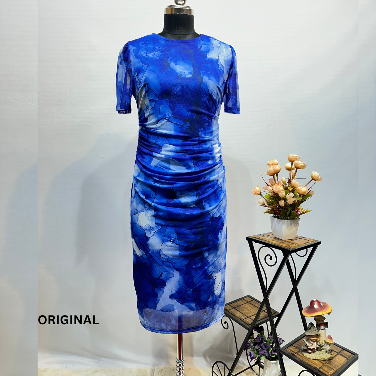 Marble Print Dress