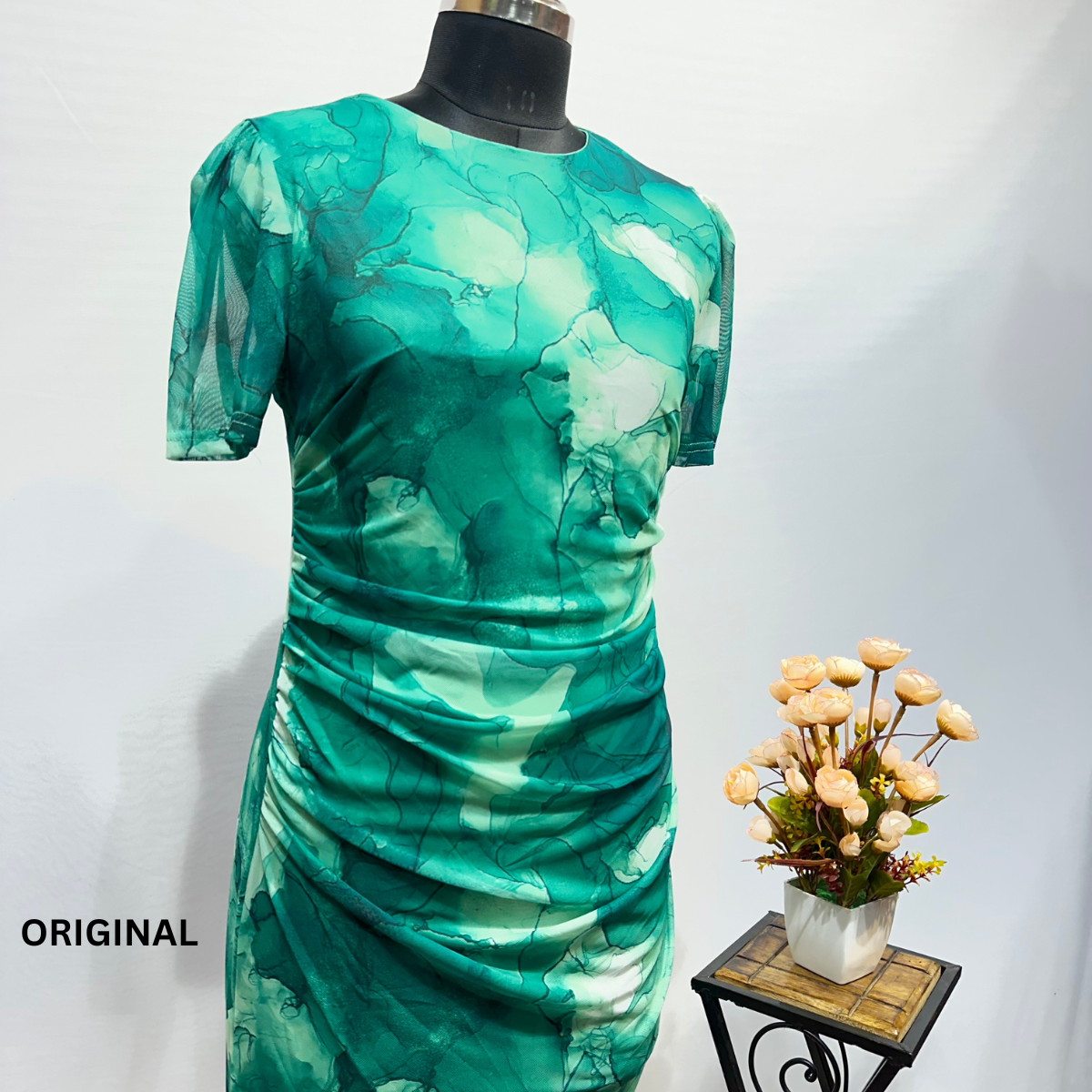Marble Print Dress