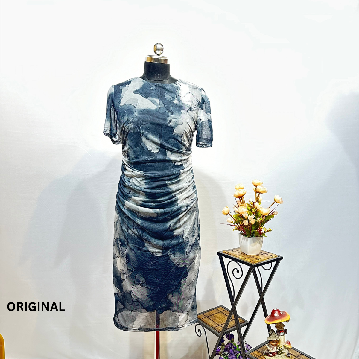 Marble Print Dress