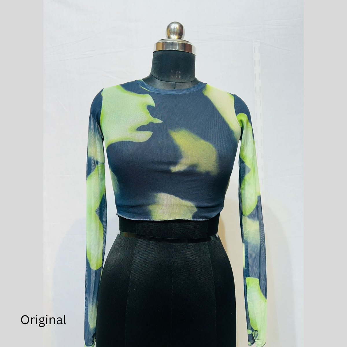Mesh Tie-Dye Crop Top