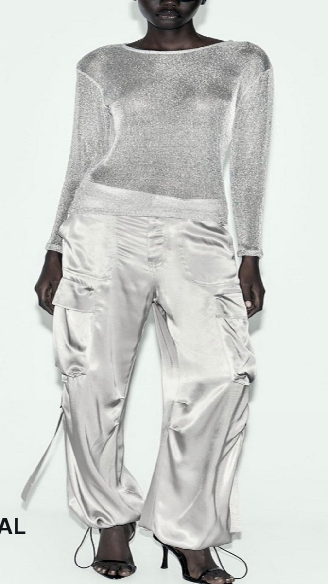 Metallic Bottom Pants