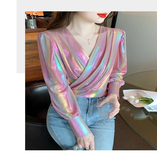Metallic Holographic Tops