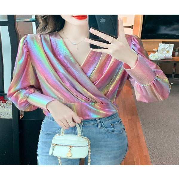 Metallic Holographic Tops