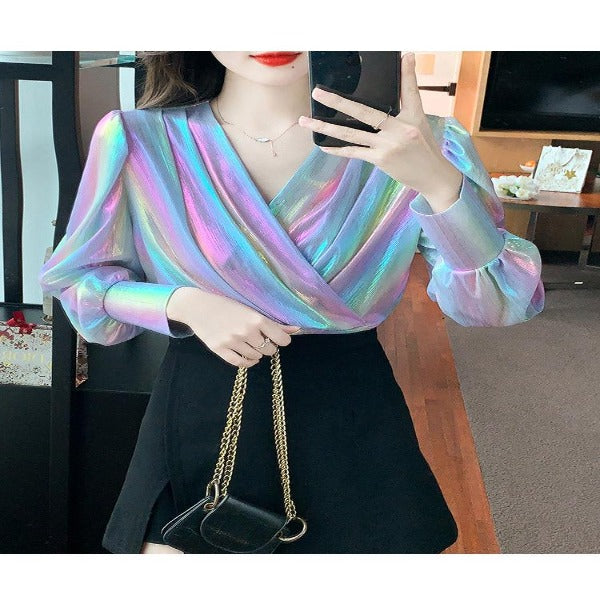 Metallic Holographic Tops