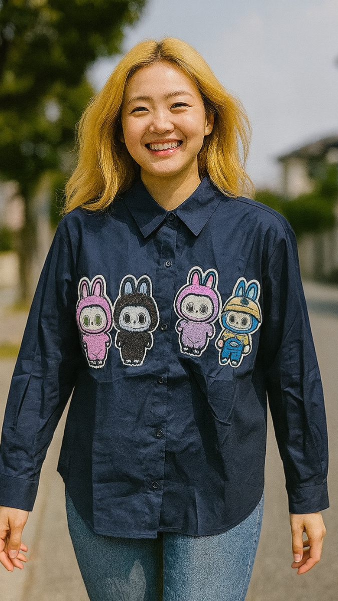 Multicolor Labubu Embedded Shirt FC1840