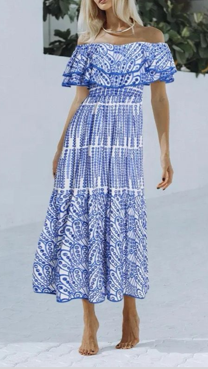 Off-Shoulder Maxi Dress