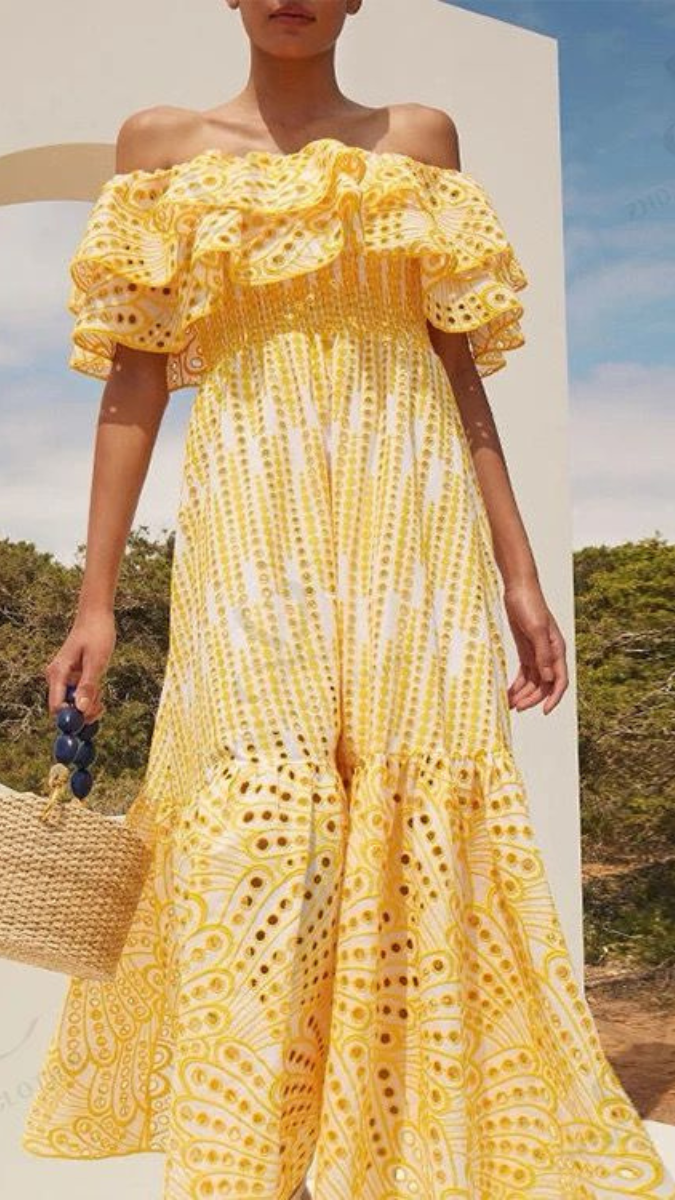Off-Shoulder Maxi Dress