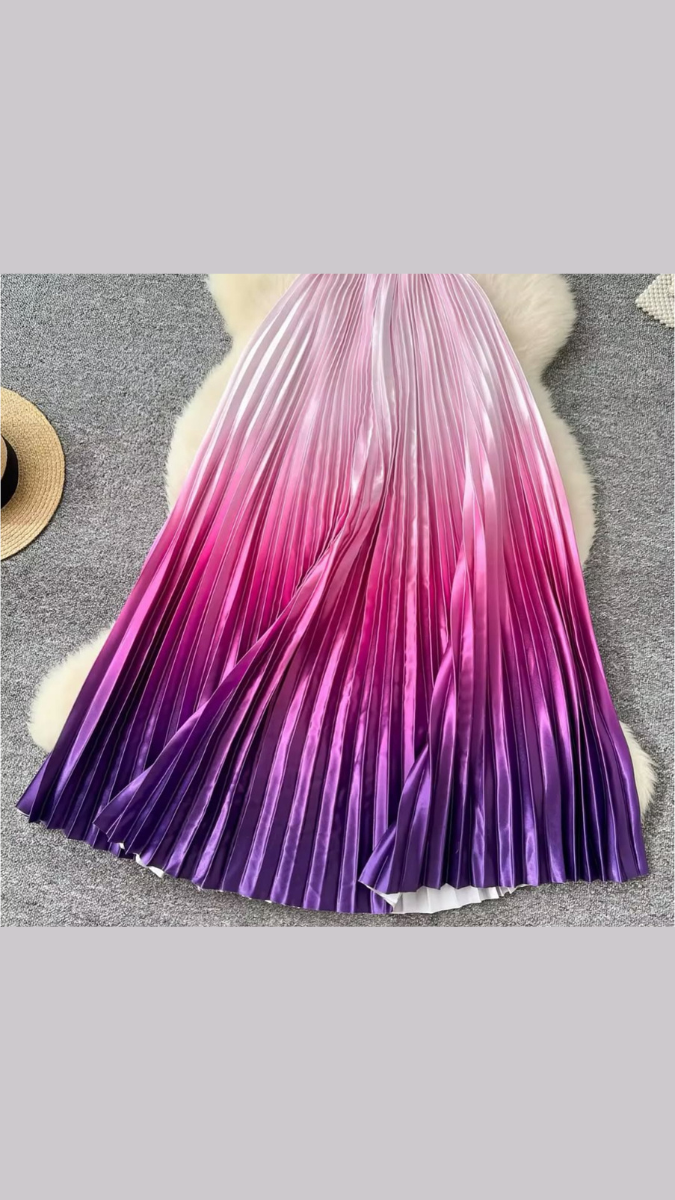 Off-Shoulder Pleated Maxi Dress FC1884