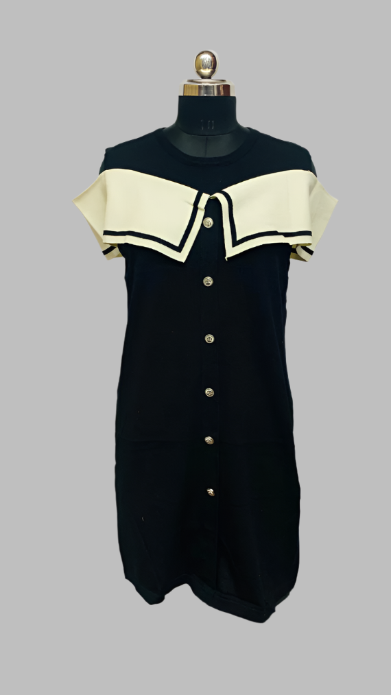 Off Shoulder Black Midi Dress