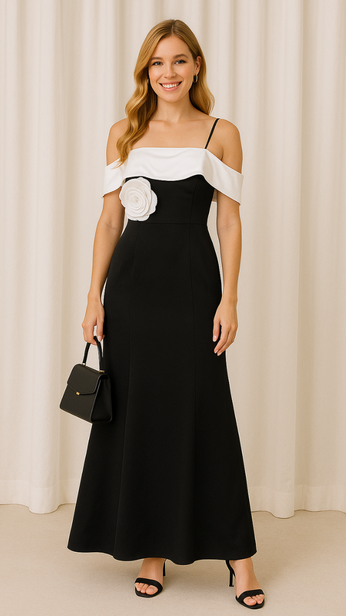 Off Shoulder Strap Sleeve Bodycon Dress FC1776