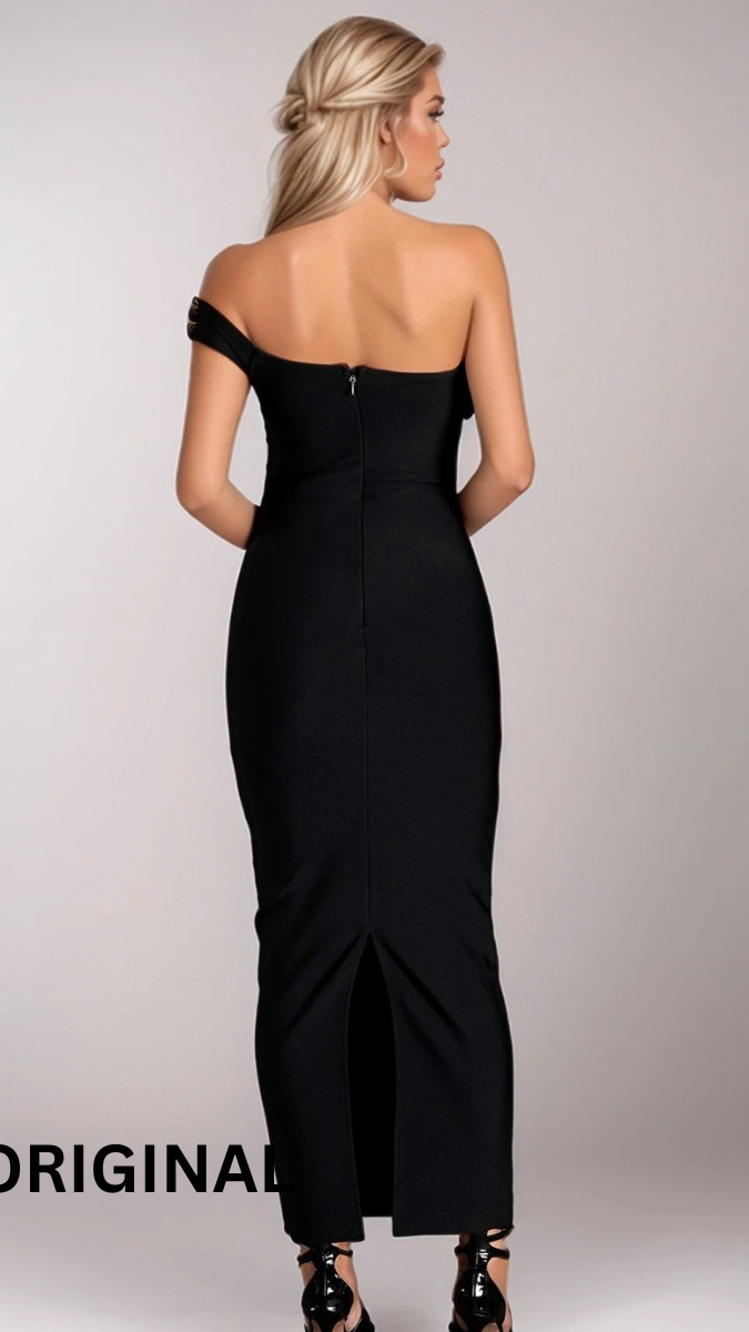 One Shoulder 3D Flower Dress FC1559