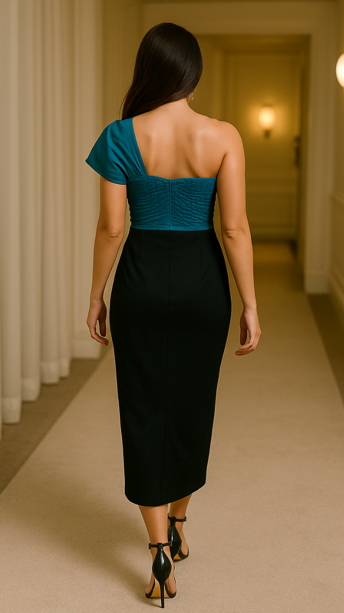 One Shoulder Peplum Dress FC1952