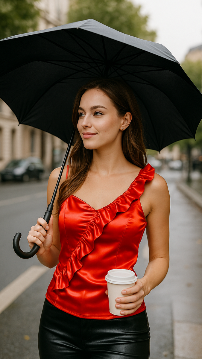 FC One Shoulder Ruffle Top