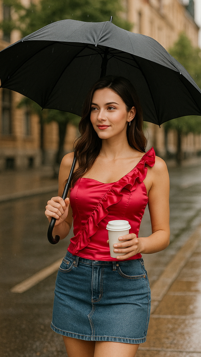 FC One Shoulder Ruffle Top