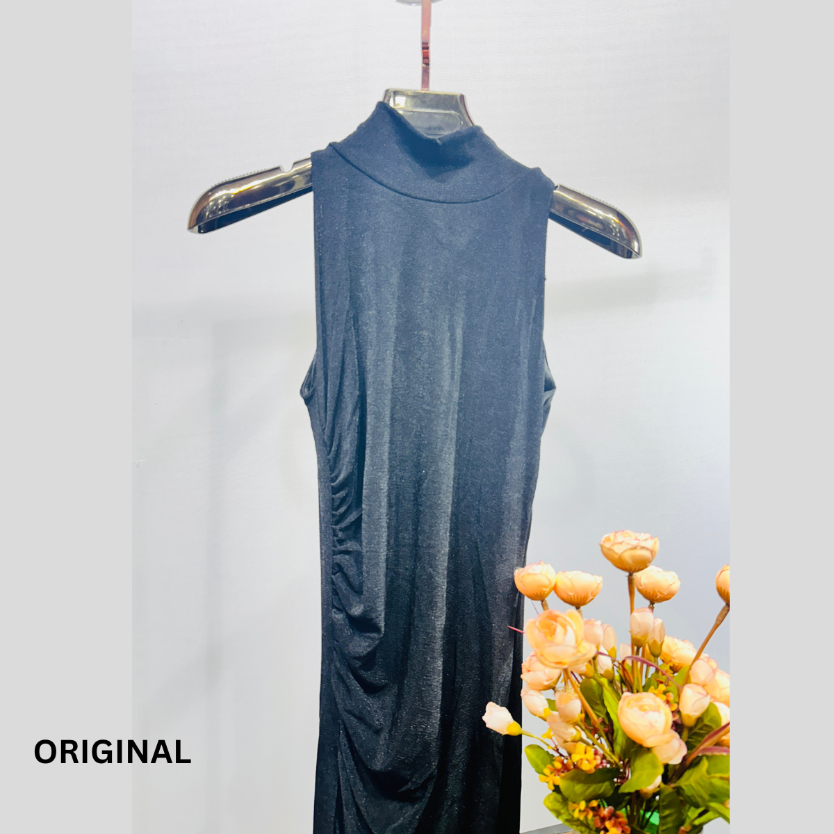 One Side Pleated Tulle Dress