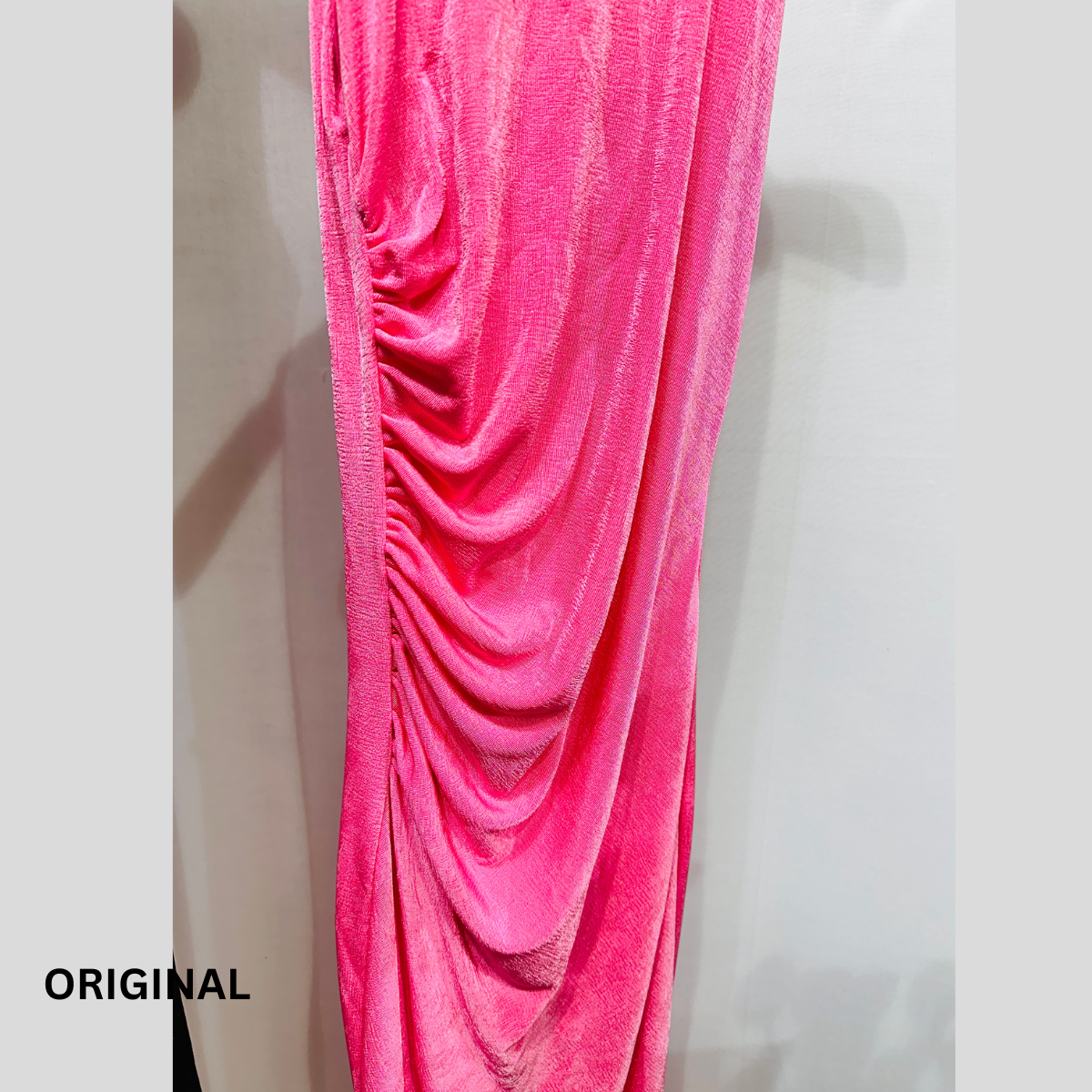 One Side Pleated Tulle Dress