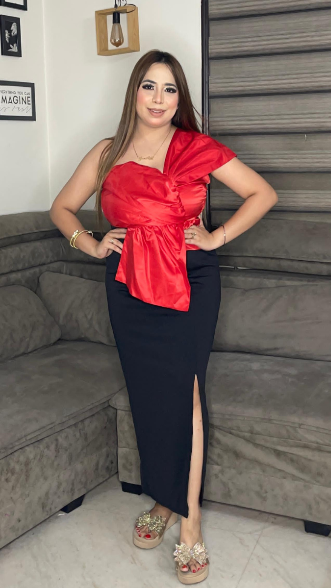 One Shoulder Peplum Dress FC1952