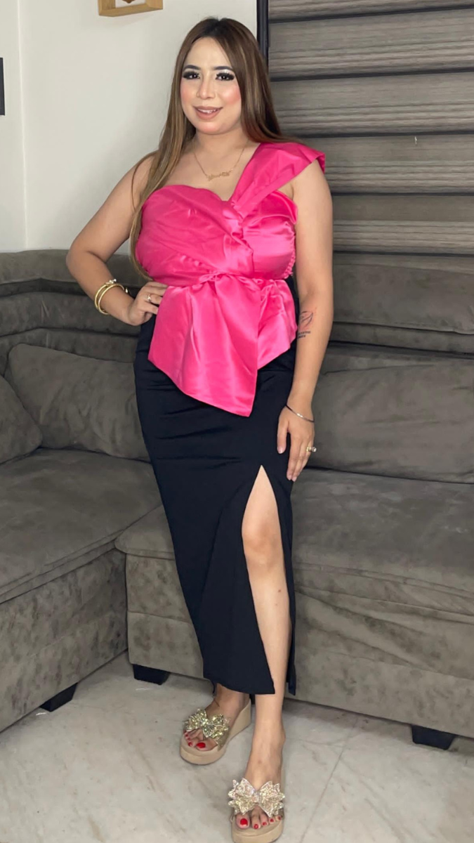 One Shoulder Peplum Dress FC1952