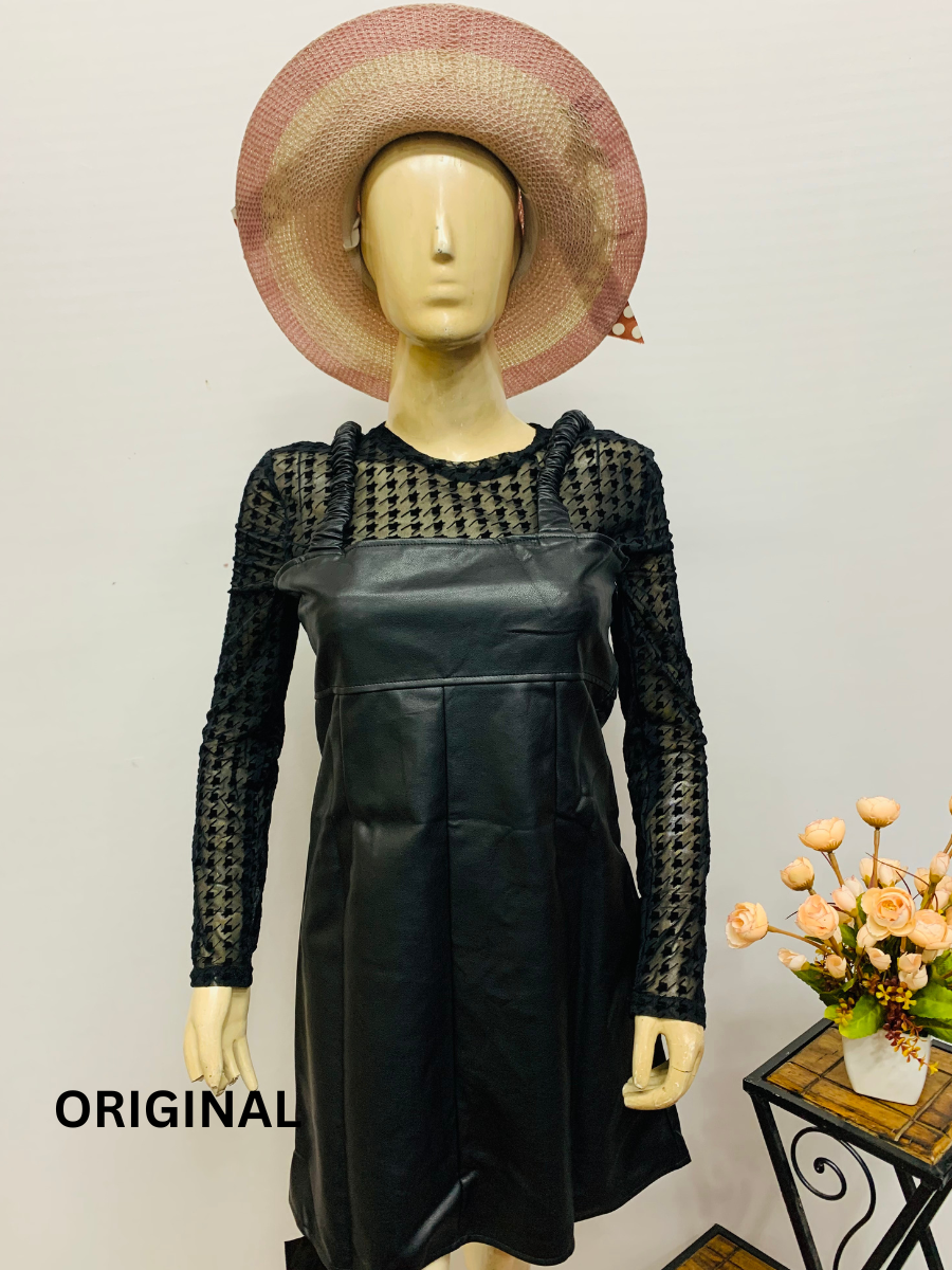 Partywear Dress And Net Top For Women