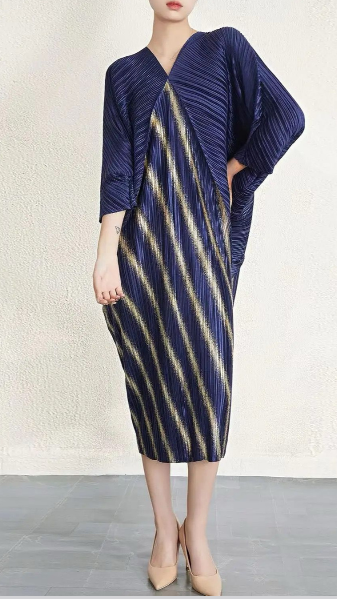 Pleated Kaftan dress