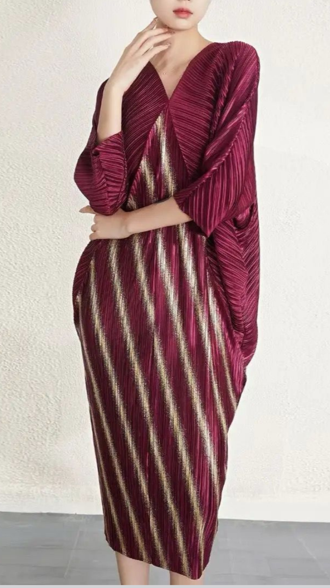 Pleated Kaftan dress