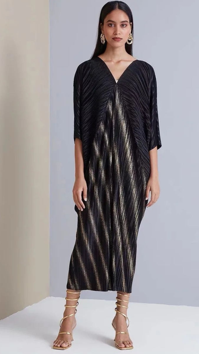 Pleated Kaftan dress