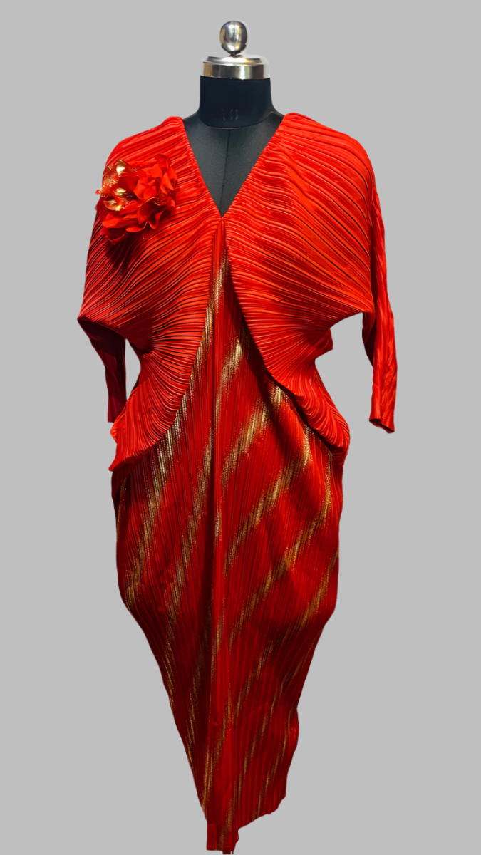 Pleated Kaftan dress