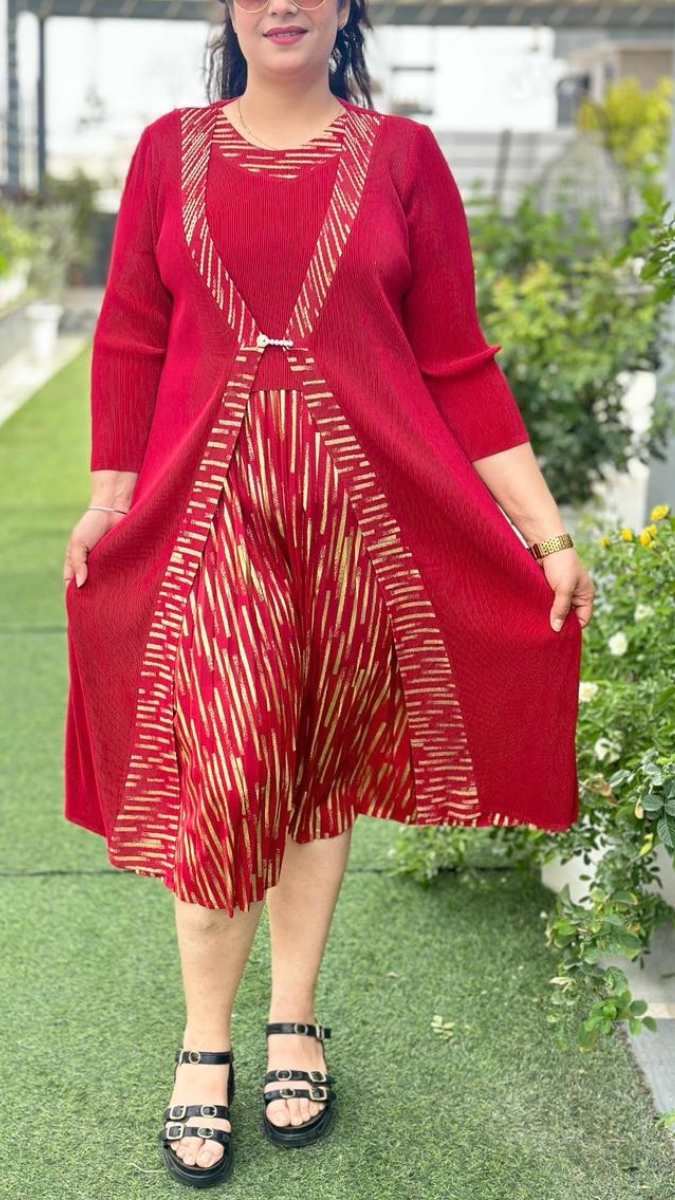 FC Pleated Shrug Dress