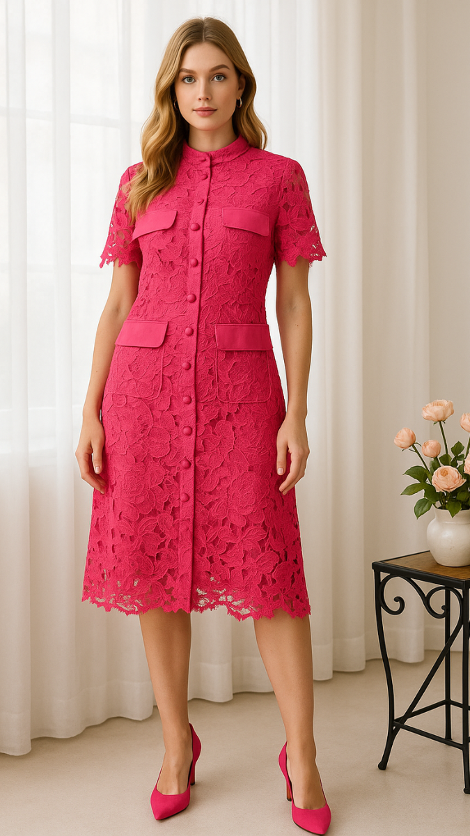 Pocket Lace Dress FC1264