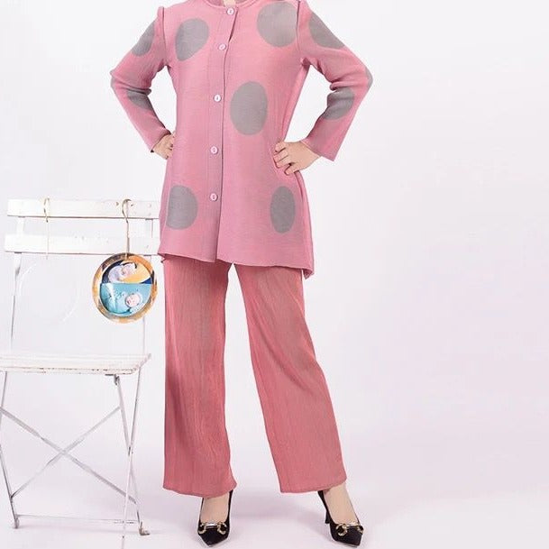 Fc Polka Dot Pleated Co ord Set Media