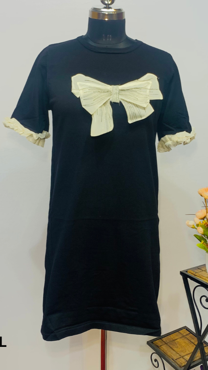 Printed Bow Dress