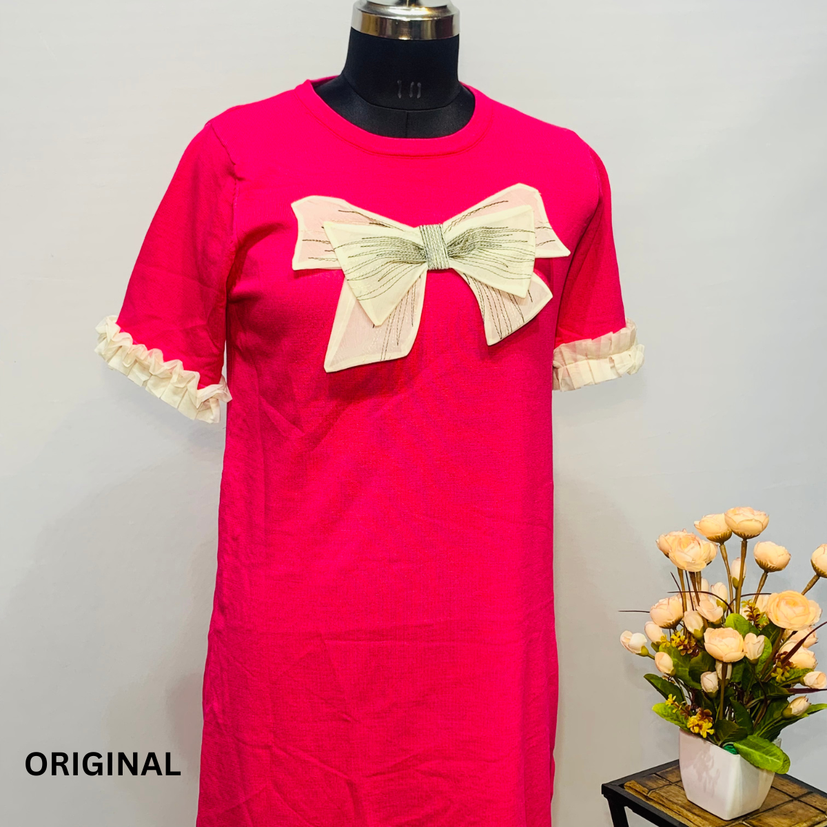 Printed Bow Dress