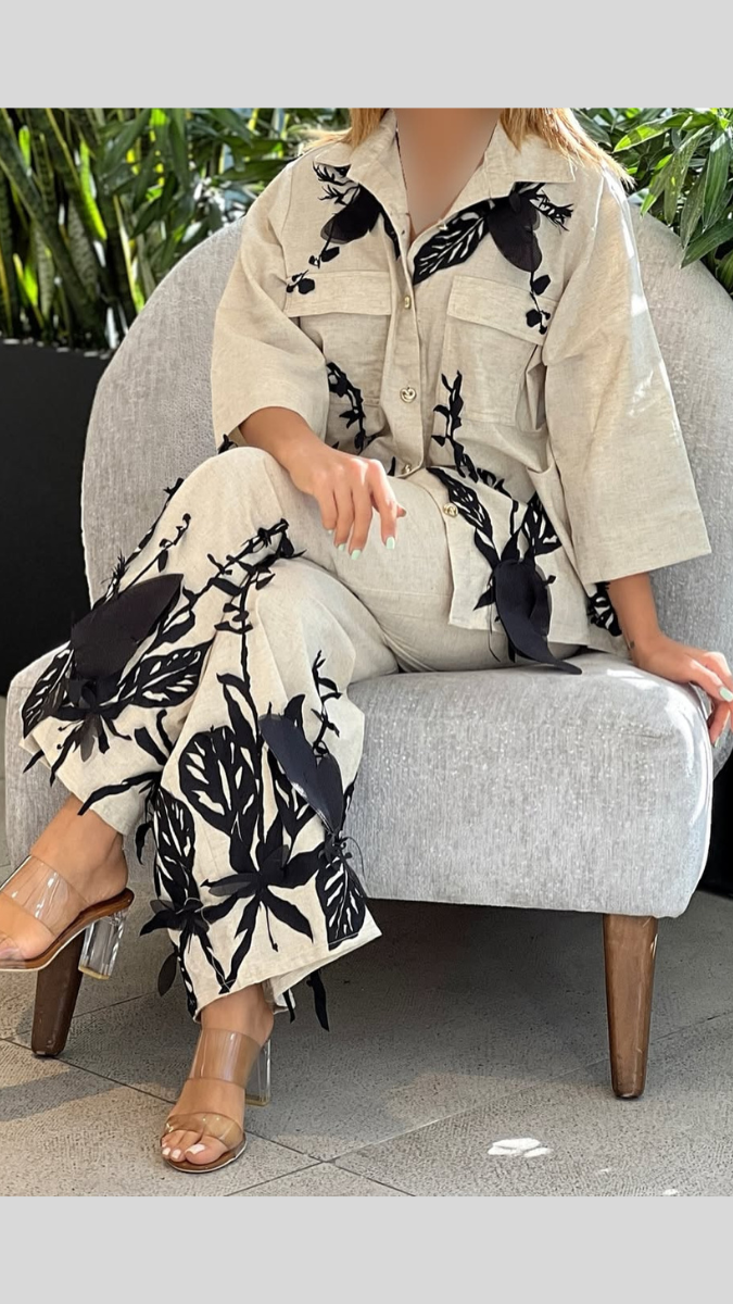 Printed Drop Shoulder Shirt Coord Set FC1788