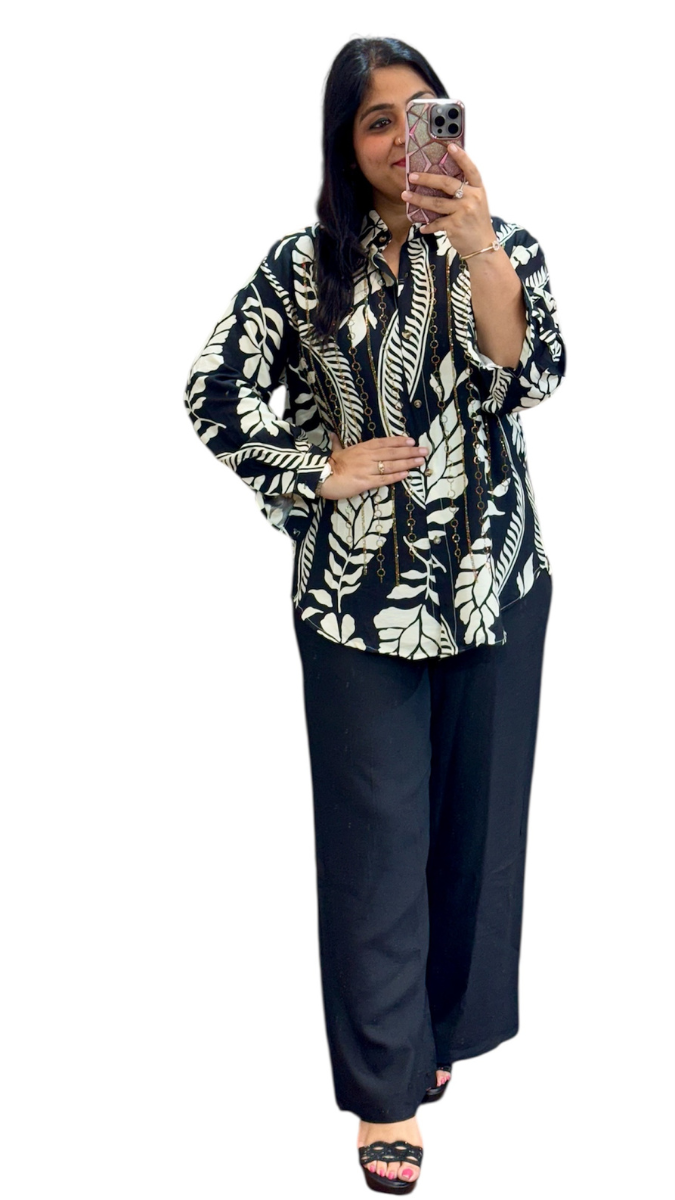 Printed Shirt With Trouser Coord Set FC1889