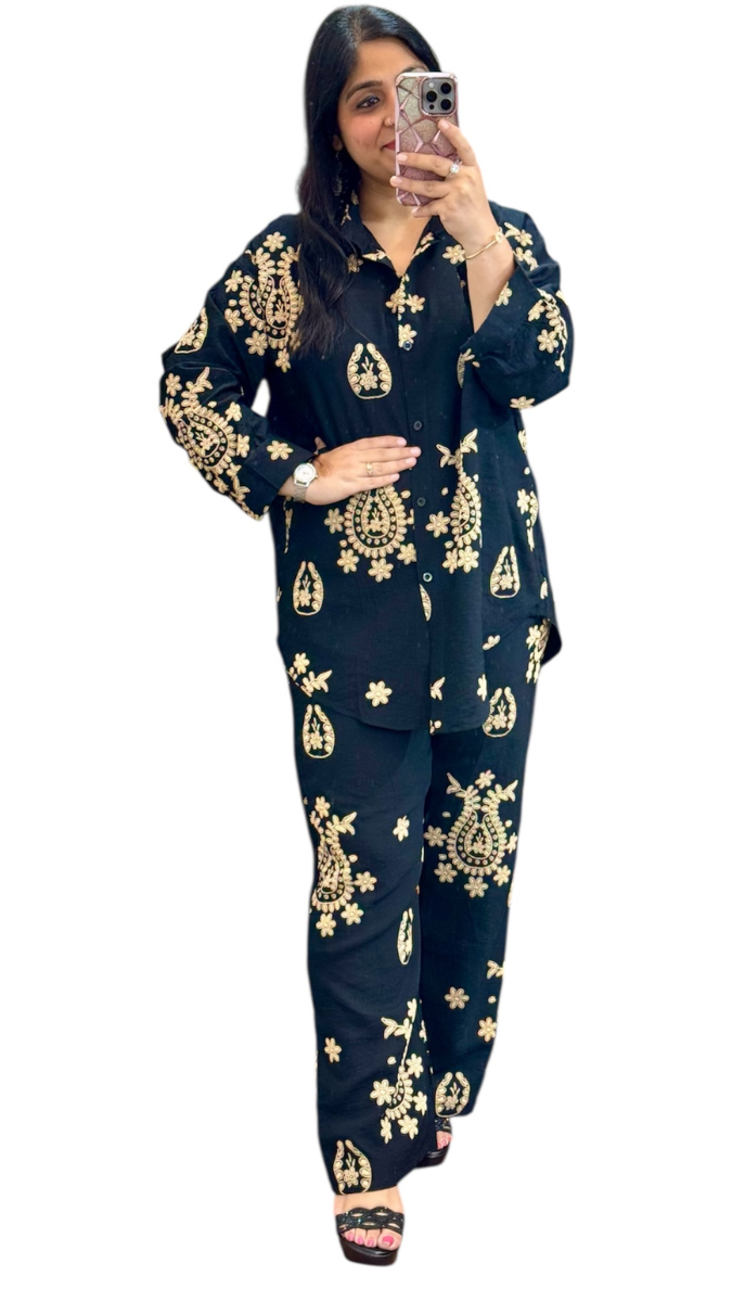 Printed Shirt With Trouser Coord Set FC1882