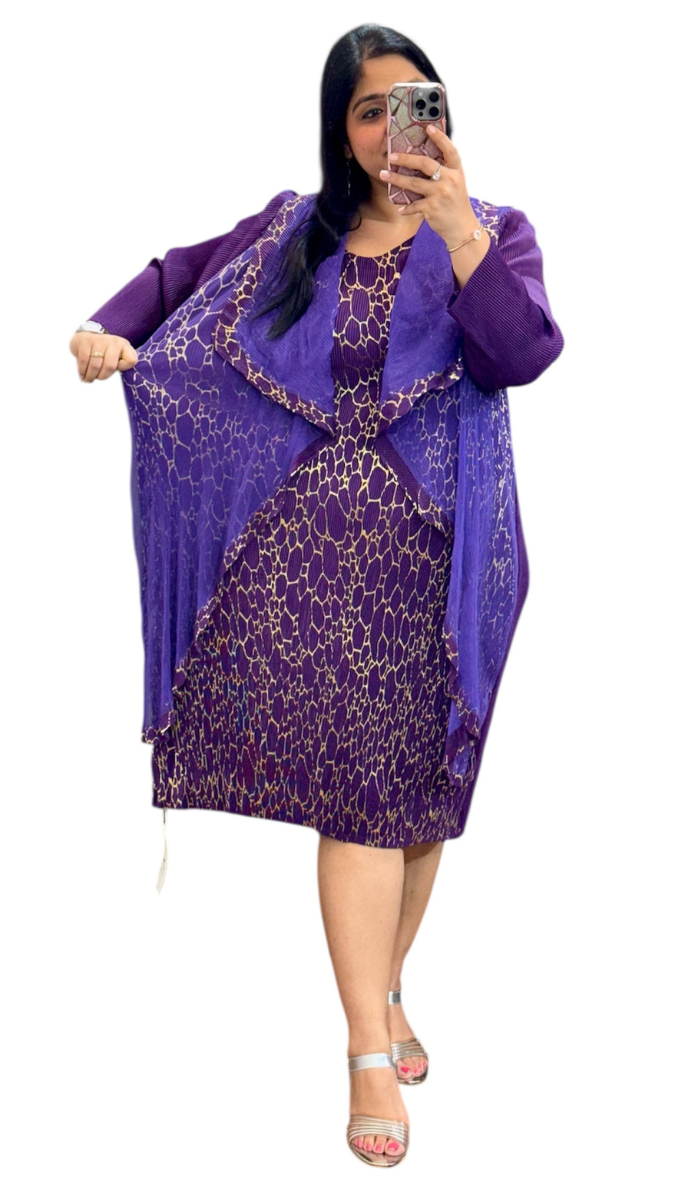 Printed Shrug Style Dress FC1886