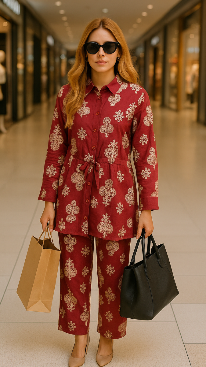 Printed Top and Pant Coord Set FC1811