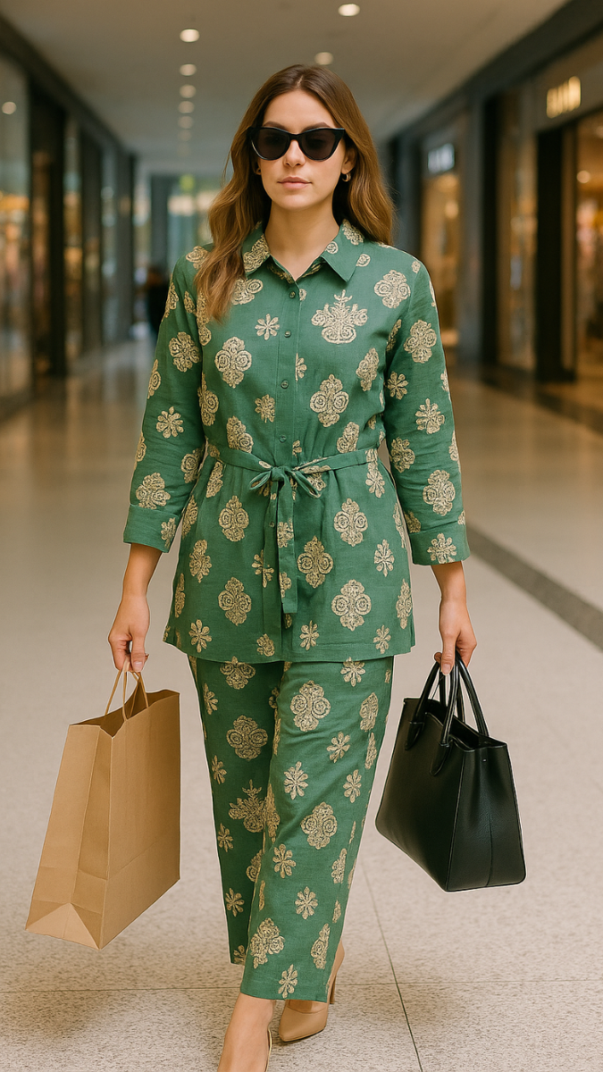 Printed Top and Pant Coord Set FC1811