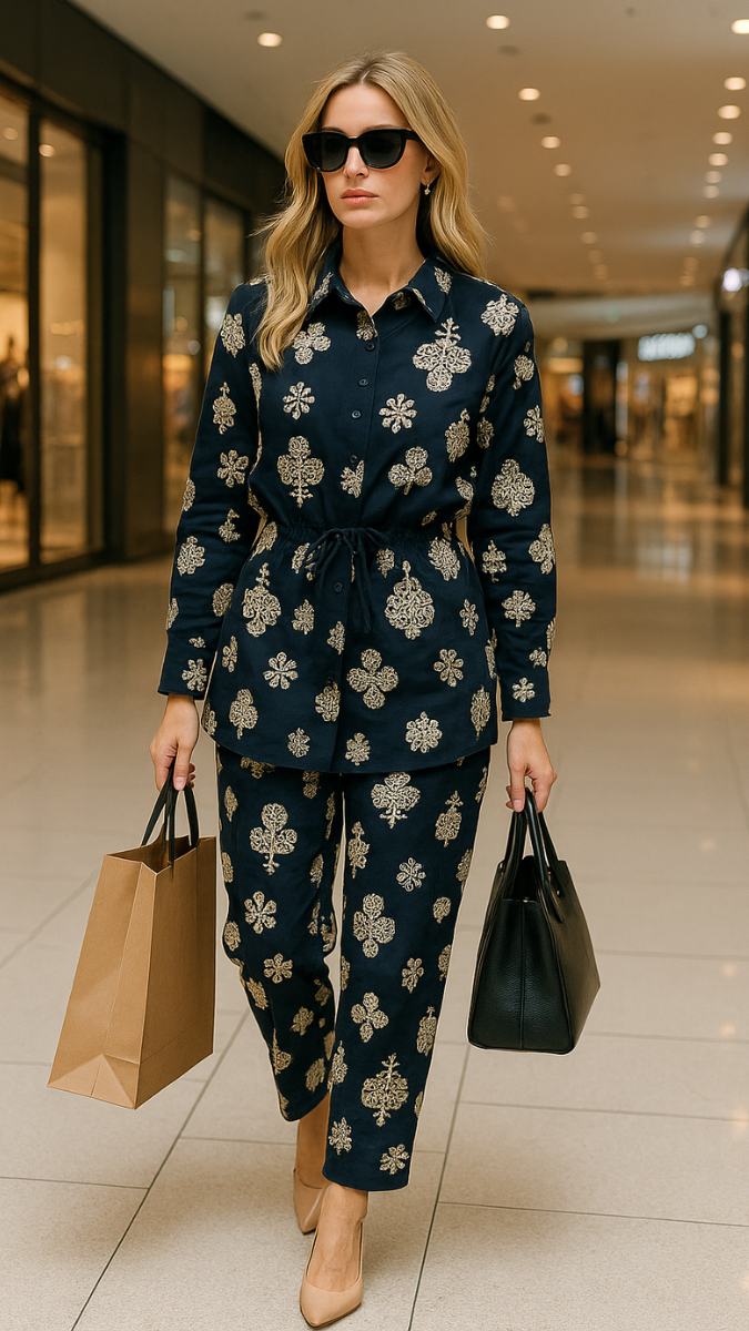 Printed Top and Pant Coord Set FC1811