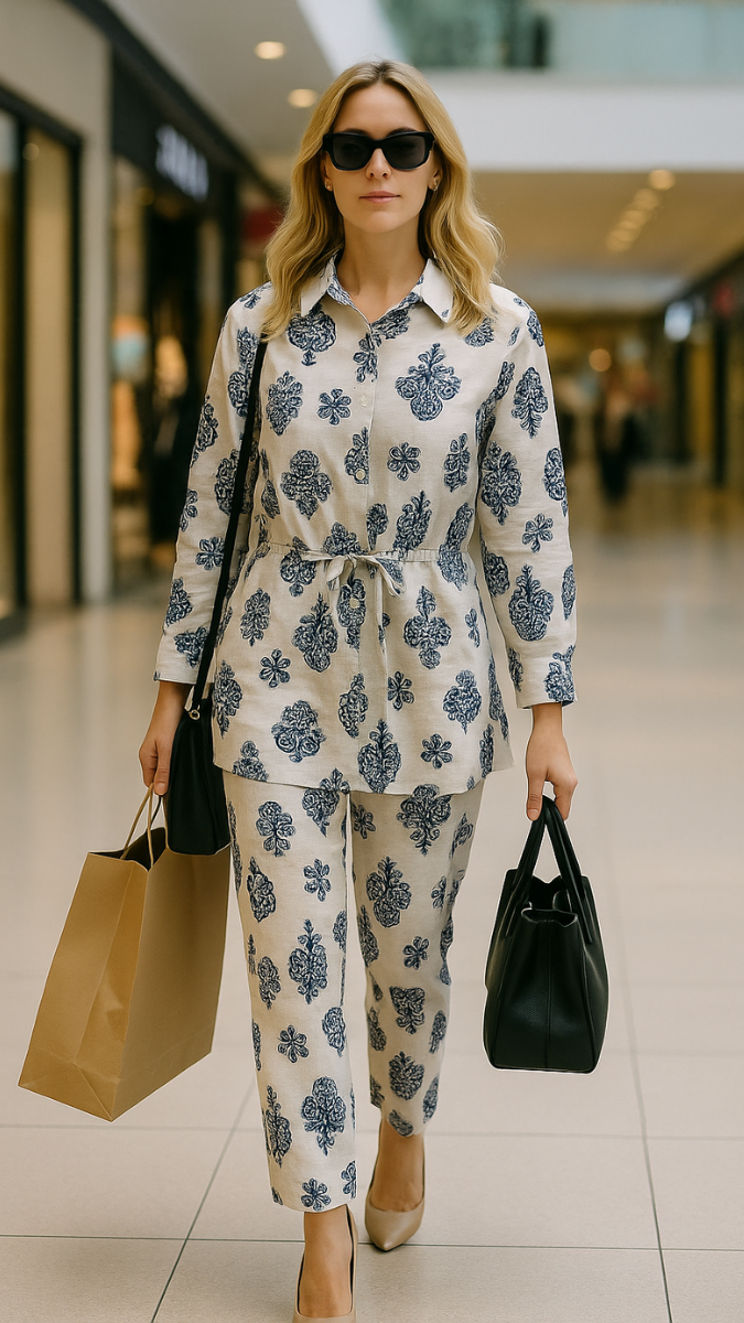 Printed Top and Pant Coord Set FC1811