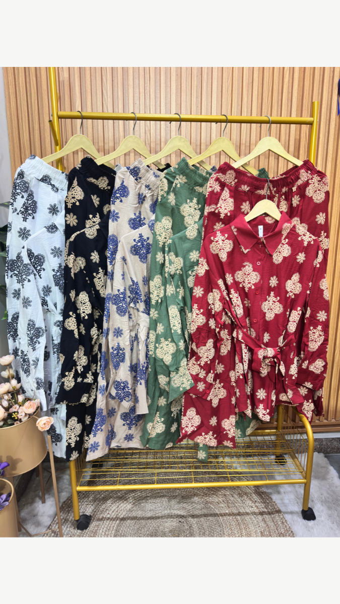 Printed Top and Pant Coord Set FC1811