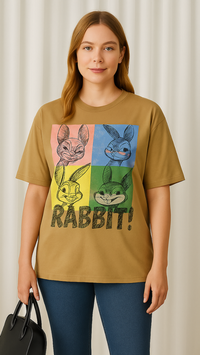 FC Rabbit Print T-Shirt