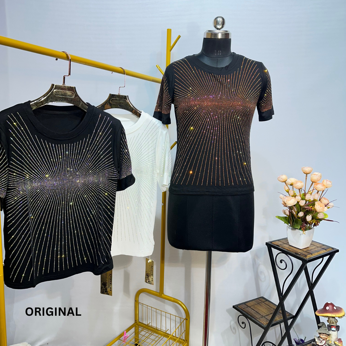Retro Rhinestones T-Shirt