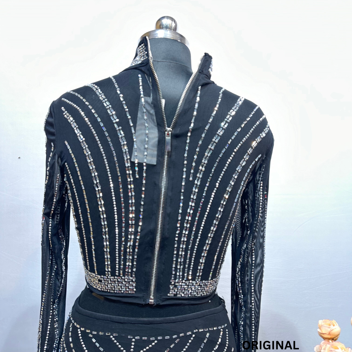 FC Rhinestone Bodycon Two Piece