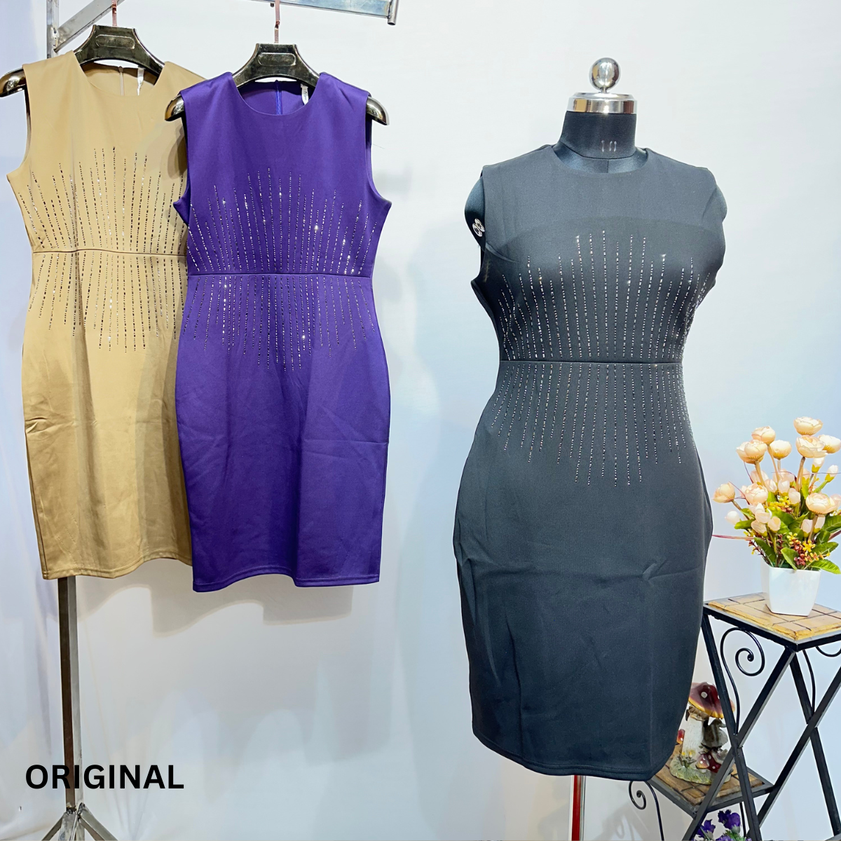 Rhinestone Sheath Dress