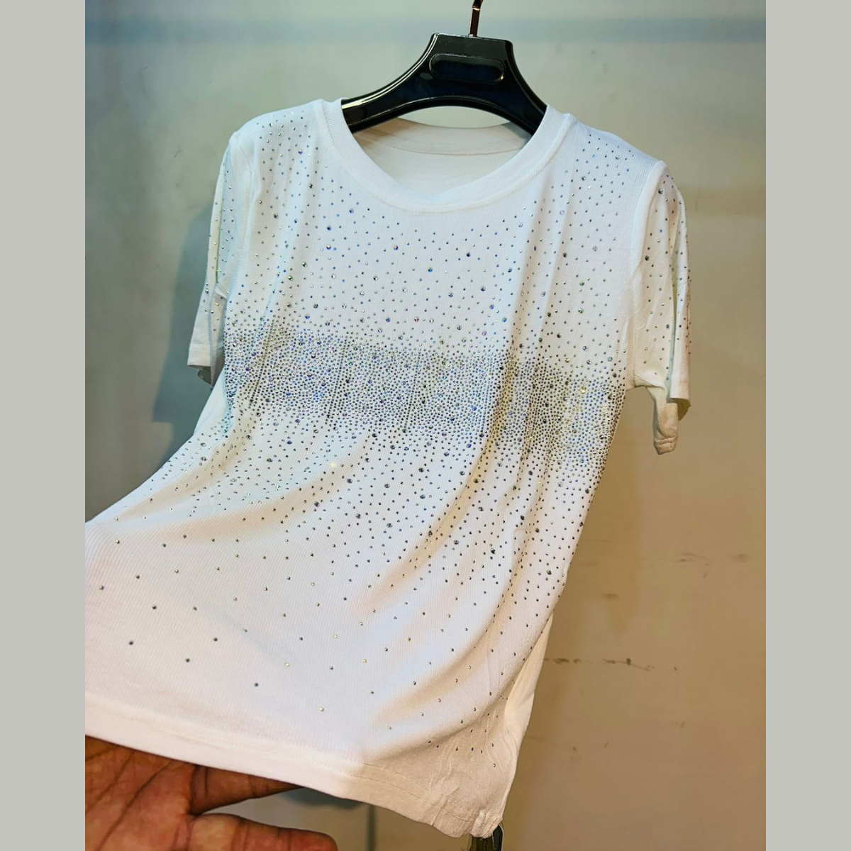 Rhinestones Embellished T-Shirt