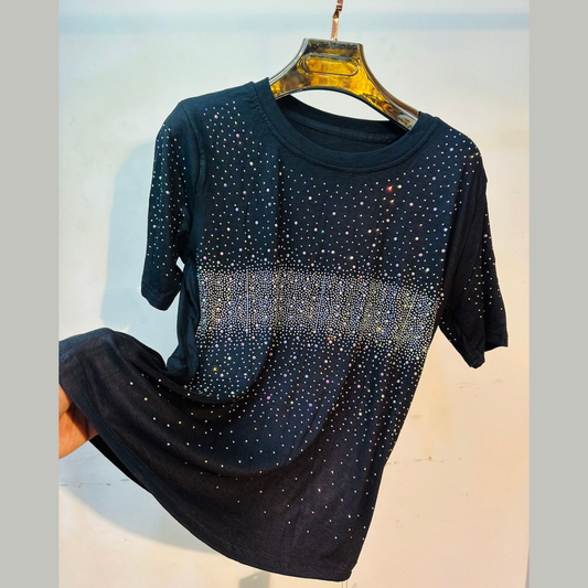 Rhinestones Embellished T-Shirt