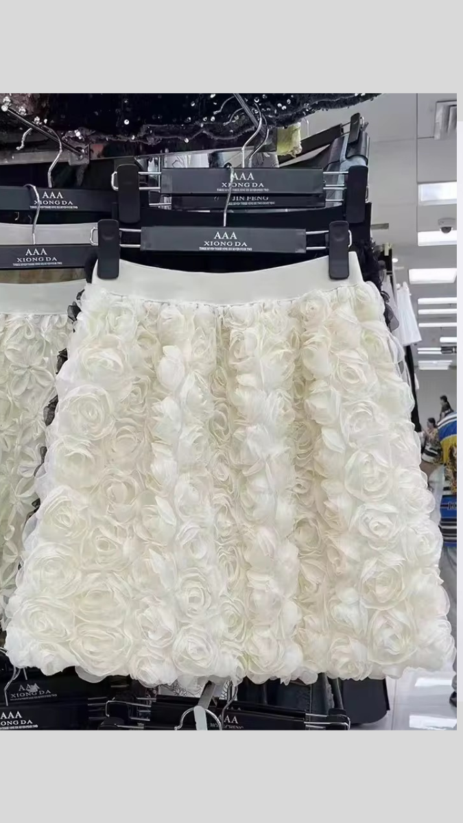 Rose Embedded Mini Skirt FC1915